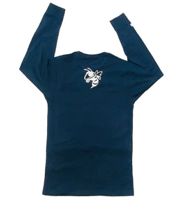 HILLSIDE High School Classic Long Sleeve Tee (Navy)