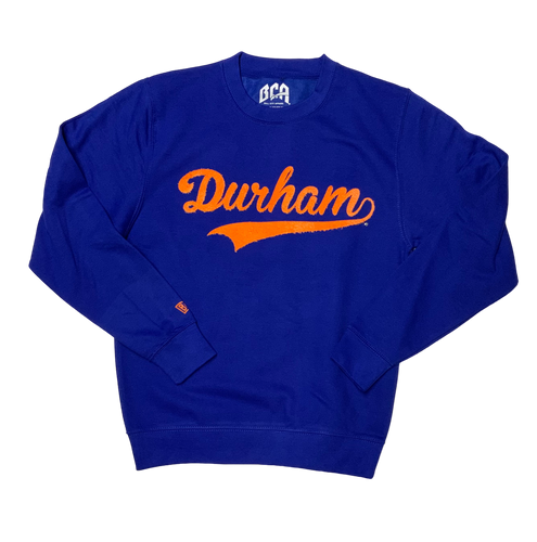 Durham Dodgers Flock Crew Neck ( Team Royal / Orange)