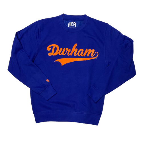 Durham Dodgers Crew Neck (Royal/orange Flock)