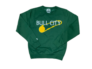 BCA Safety Pin logo-print Crew-Neck (Bottle Green)