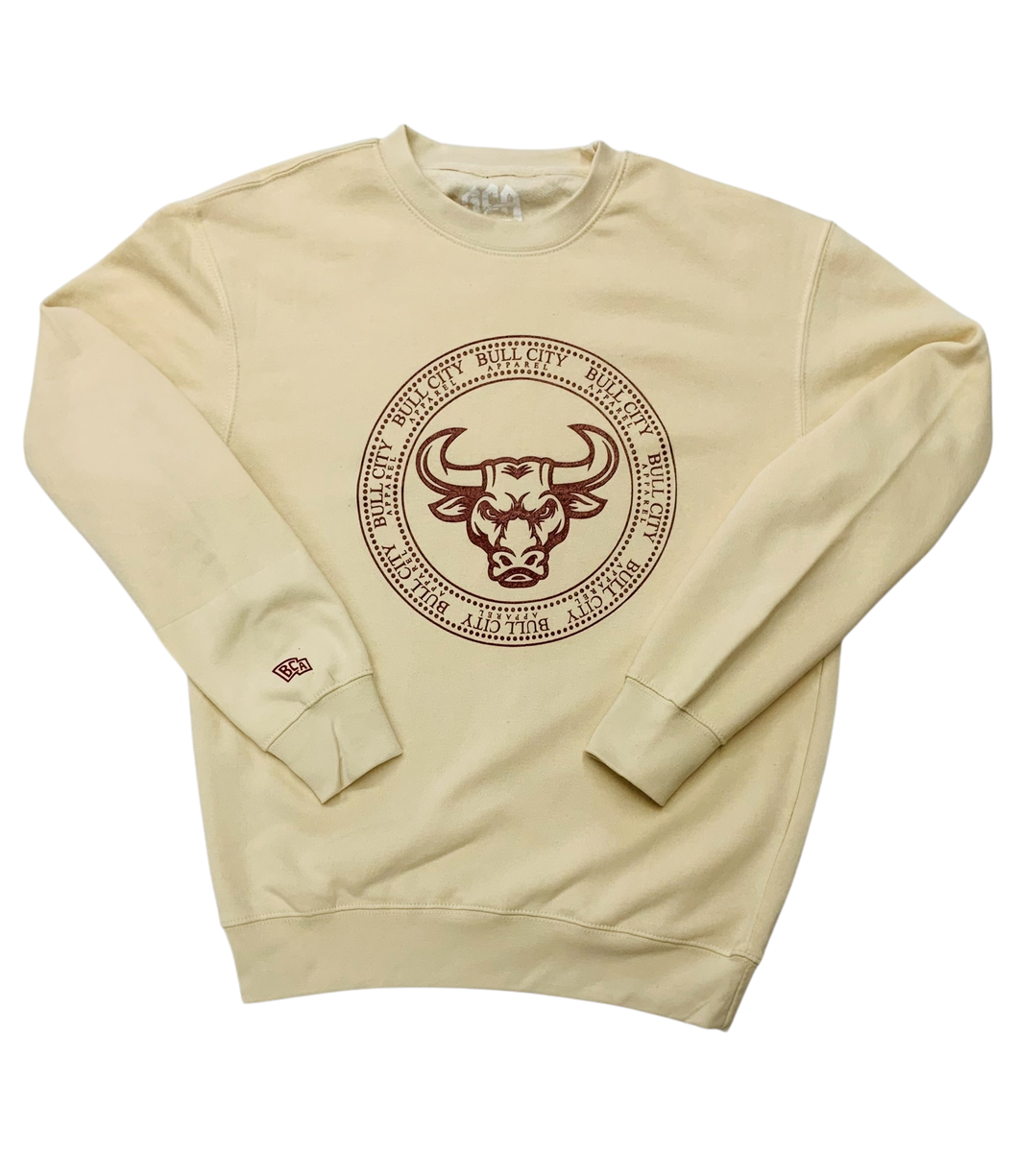 BCA Brand  Crewneck (Cream/Maroon)