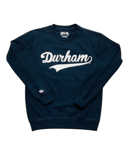 Durham Dodgers Flock Crew Neck ( NAVY / WHITE)