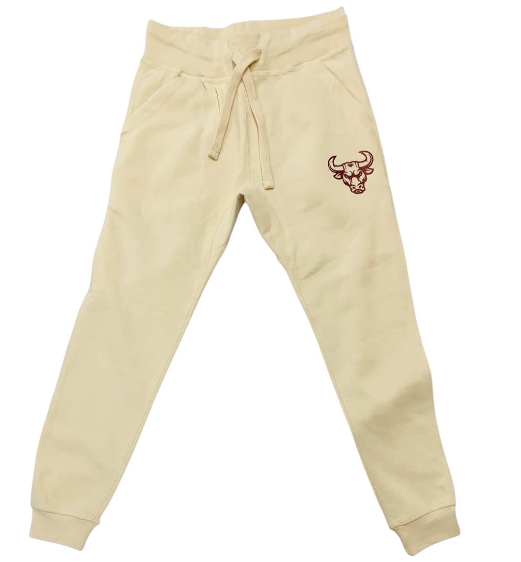 BCA Brand logo Joggers ( Cream/maroon)