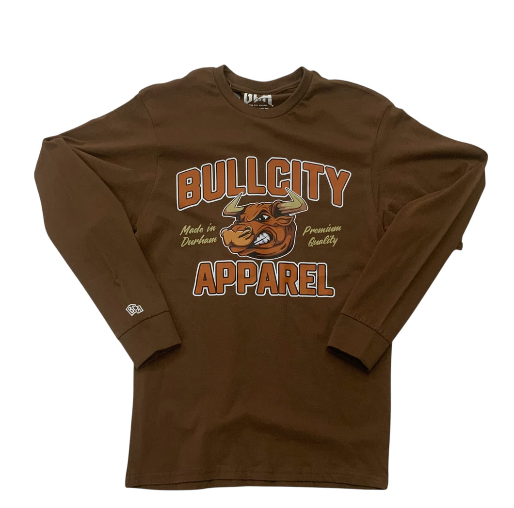 BCA Made in Durham / Premium Quality Long Sleeve Tee (Chestnut Brown)