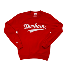 Load image into Gallery viewer, Durham Dodgers Crew Neck ( Scarlet / White Flock)