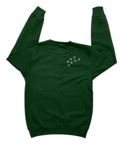 Durham Dodgers Flock Crew Neck ( Bottle Green / Grey)