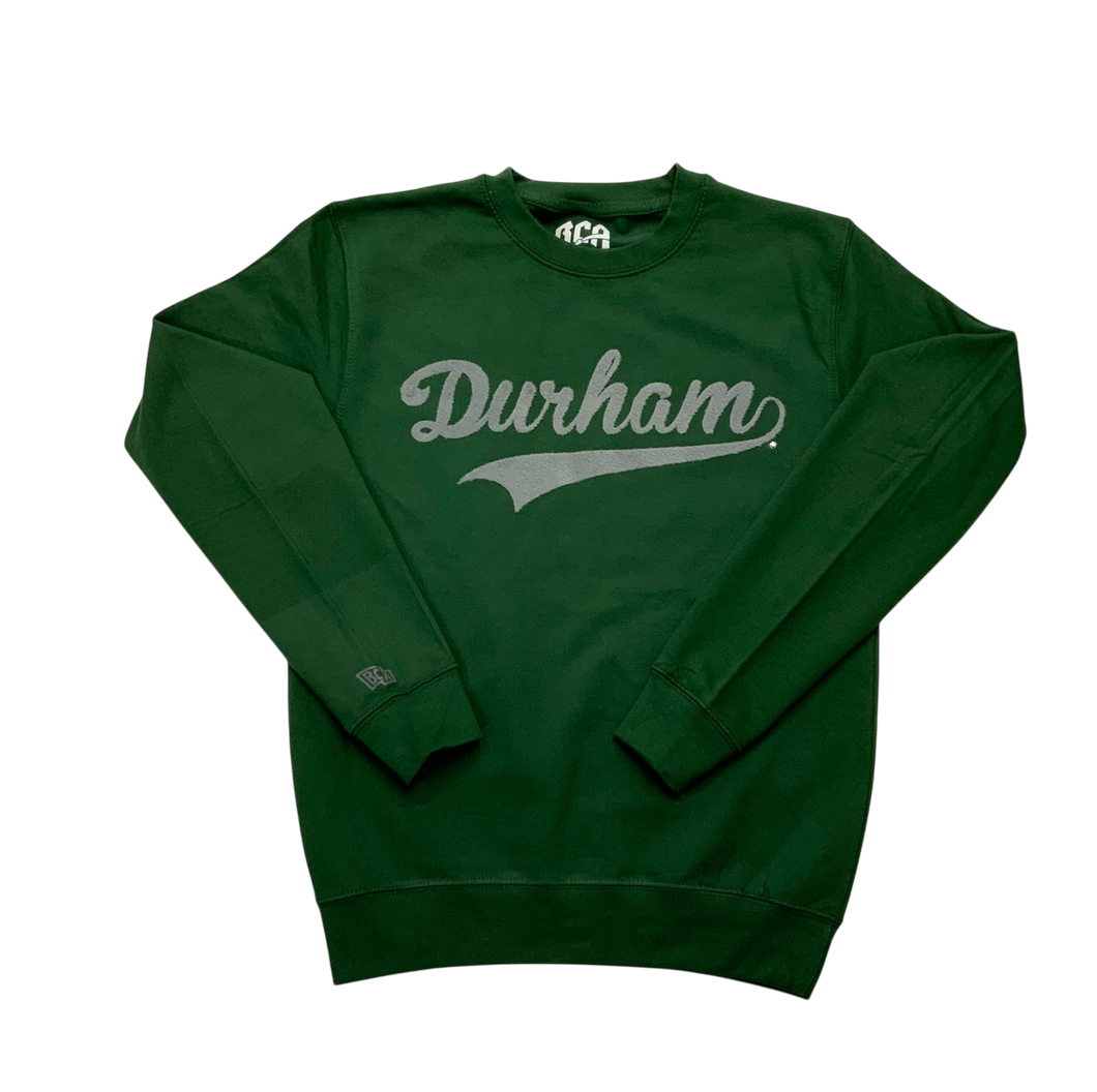 Durham Dodgers Flock Crew Neck ( Bottle Green / Grey)