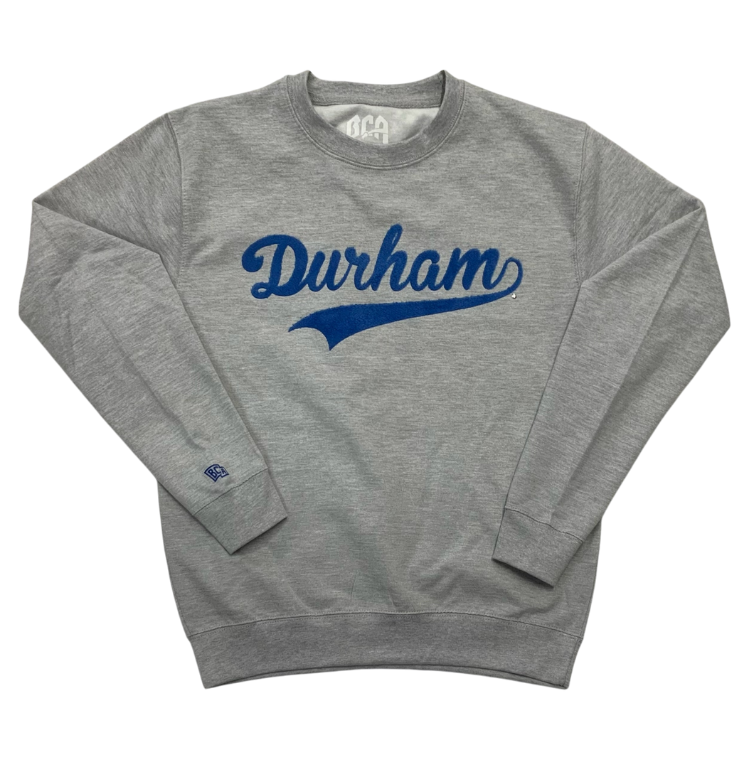 Durham Dodgers  Flock Crew Neck (Sports Grey/ Royal)