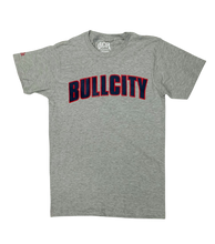 Load image into Gallery viewer, BULLCITY VARSITY Tee (Grey/Navy/ Red)