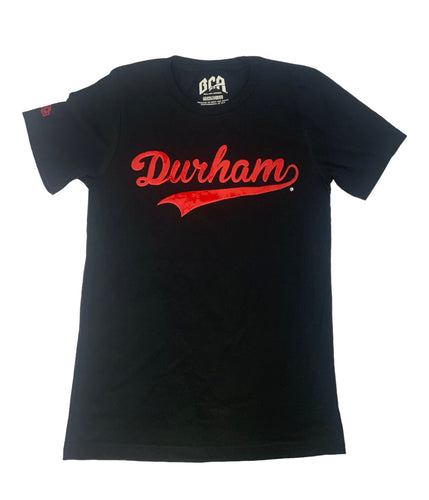 Durham Dodgers Flock Tee (Black/Red)