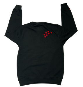 Durham Dodgers Flock Crew Neck (Black / Red)