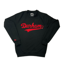 Load image into Gallery viewer, Durham Dodgers Flock Crew Neck (Black / Red)