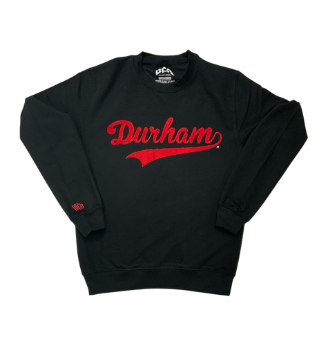 Durham Dodgers Flock Crew Neck (Black / Red)