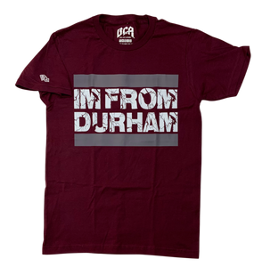 IM FROM DURHAM Tee (Maroon/Grey/White)