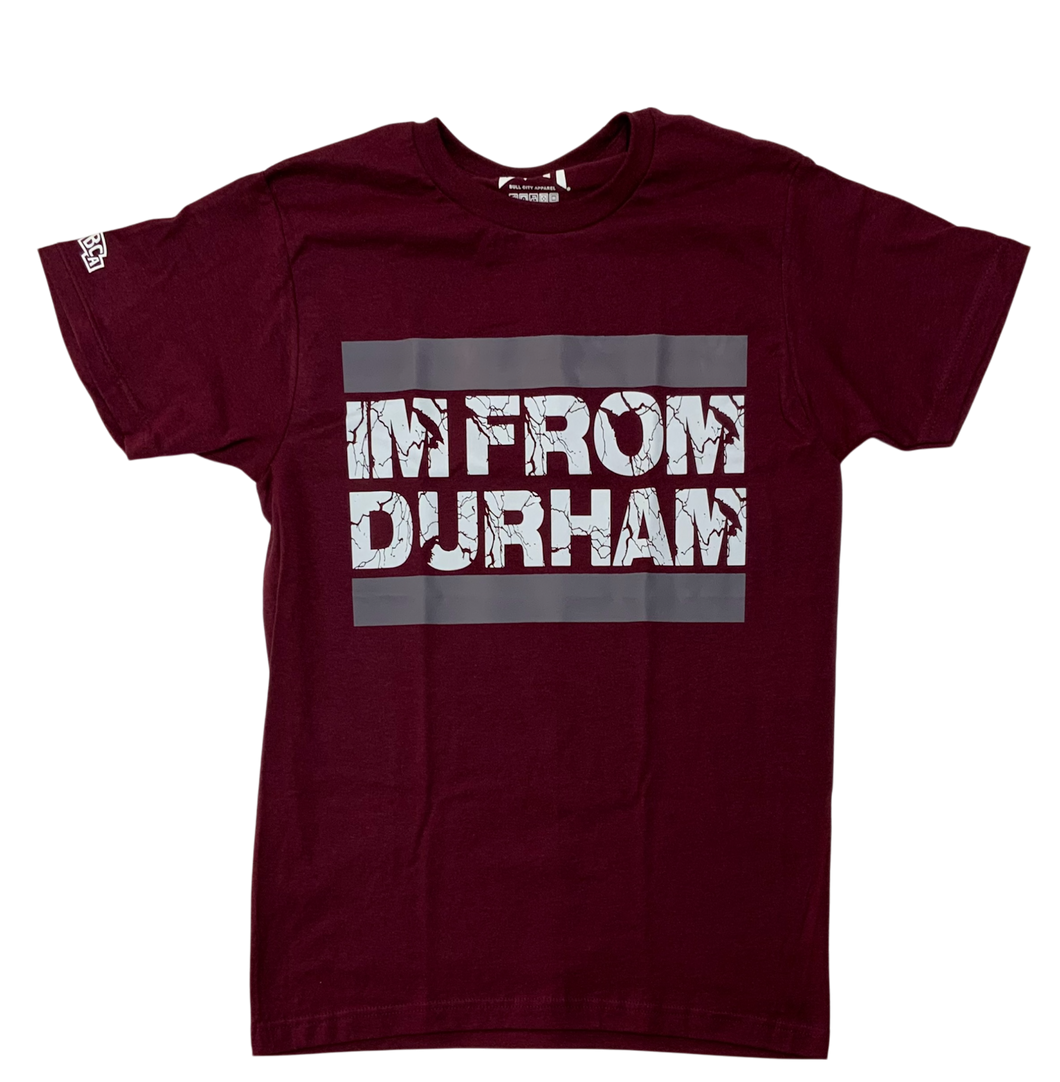 IM FROM DURHAM Tee (Maroon/Grey/White)