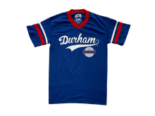 Load image into Gallery viewer, Durham Dodgers Baseball Tee (Royal/Red/White)