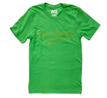 Load image into Gallery viewer, Durham Dodgers Flock tee ( Bright Green/Green)