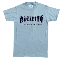 Load image into Gallery viewer, BullCity Thrasher Tee (Sky Blue/Navy)