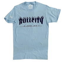 Load image into Gallery viewer, BullCity Thrasher Tee (Sky Blue/Navy)